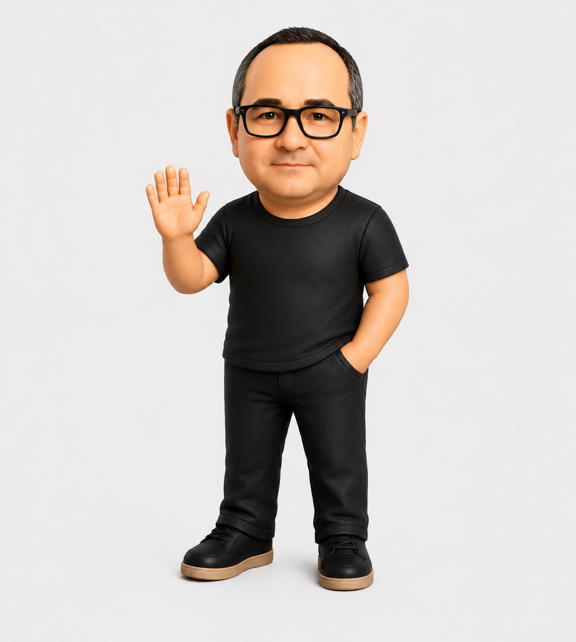 Modelado 3D caricaturizado de cuerpo completo